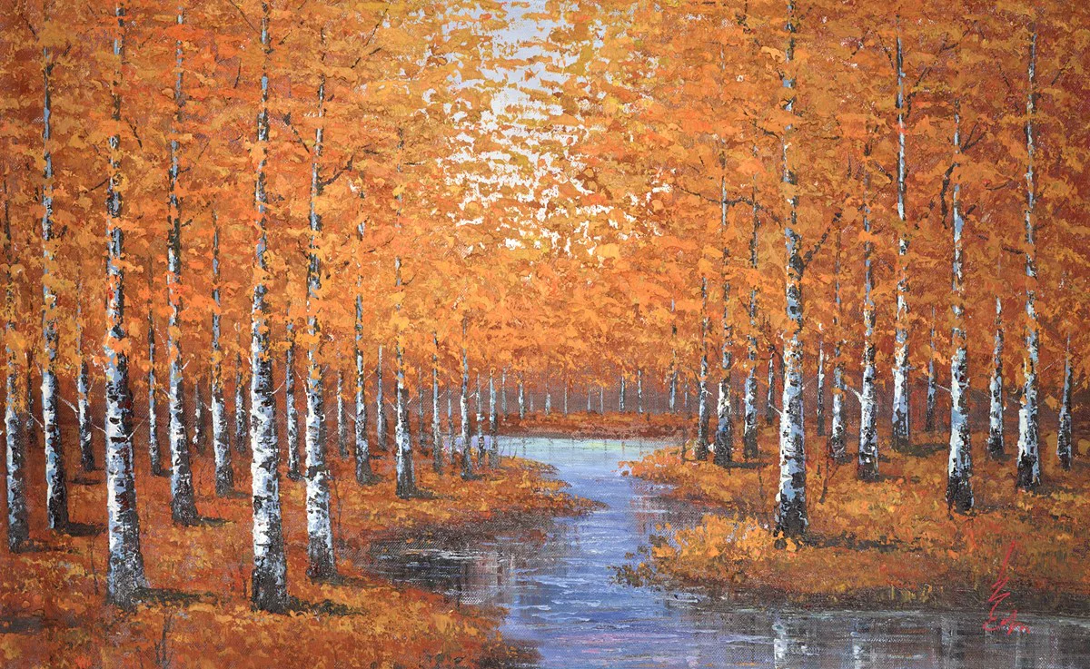 A Golden Forest Stream - Image 2