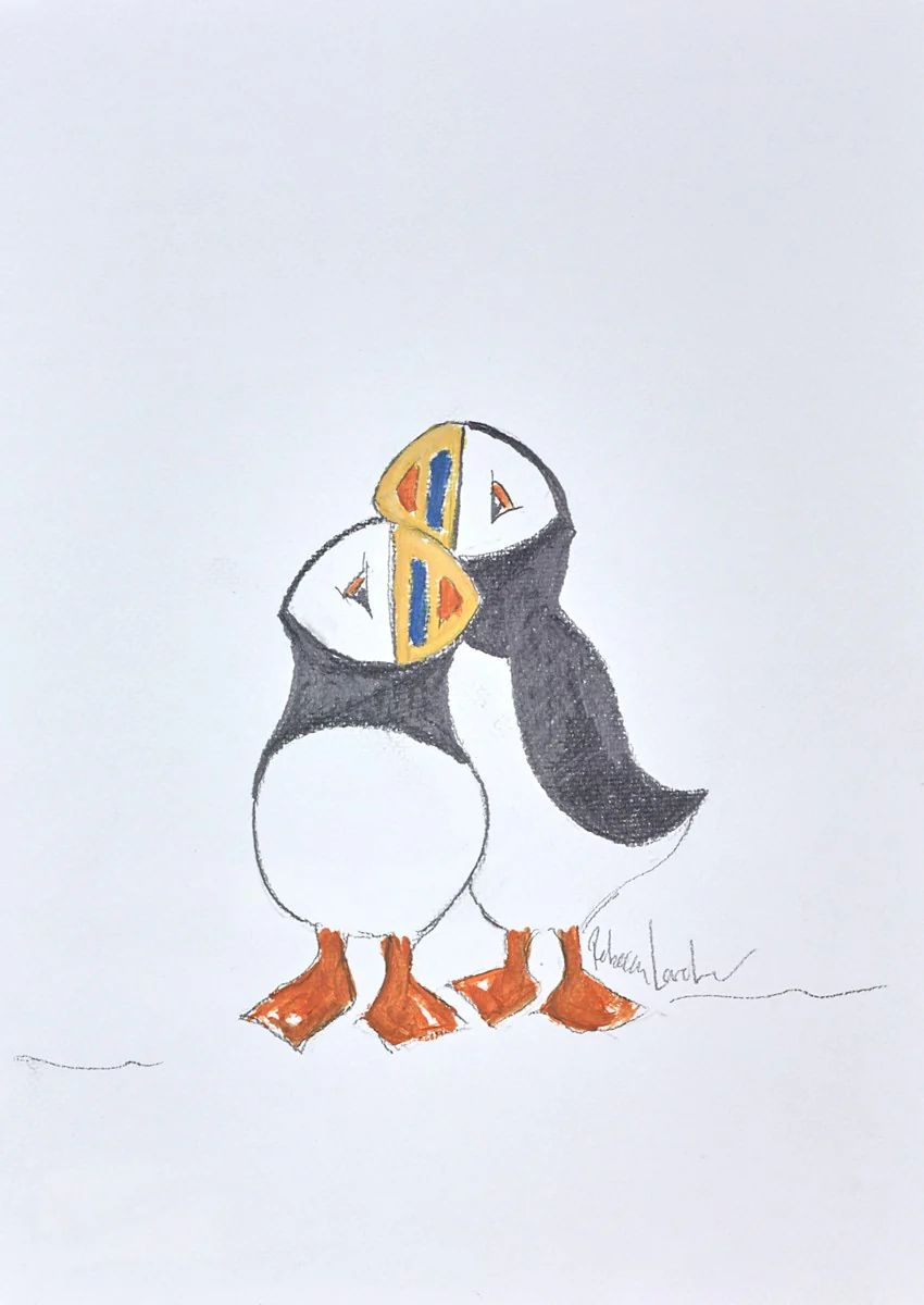 A Pair Of Puffins III (Sketch)