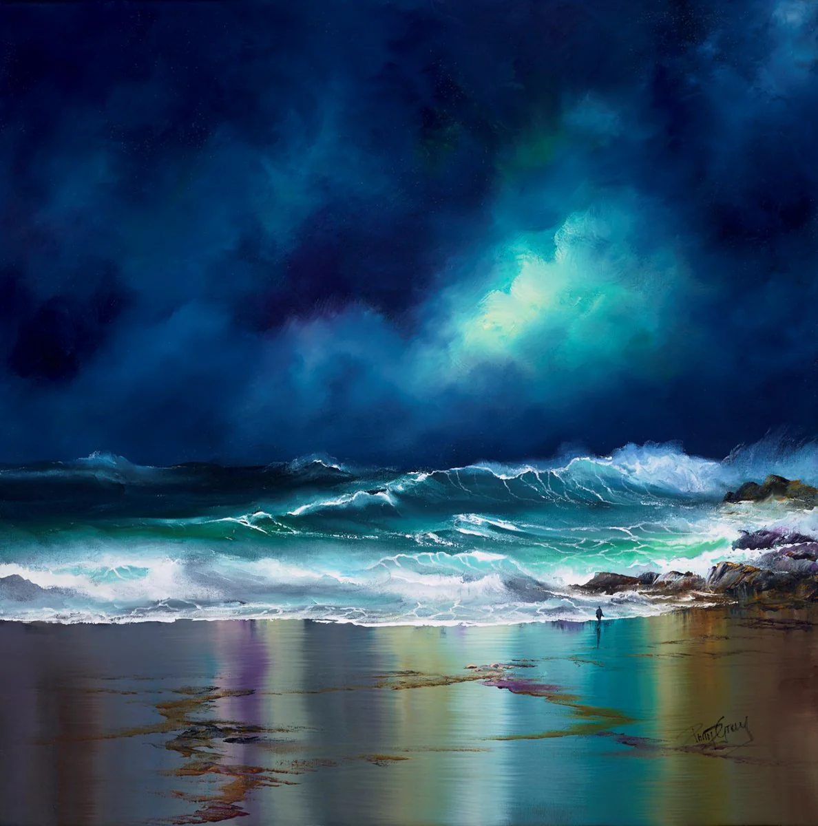 Along The Beach At Night
