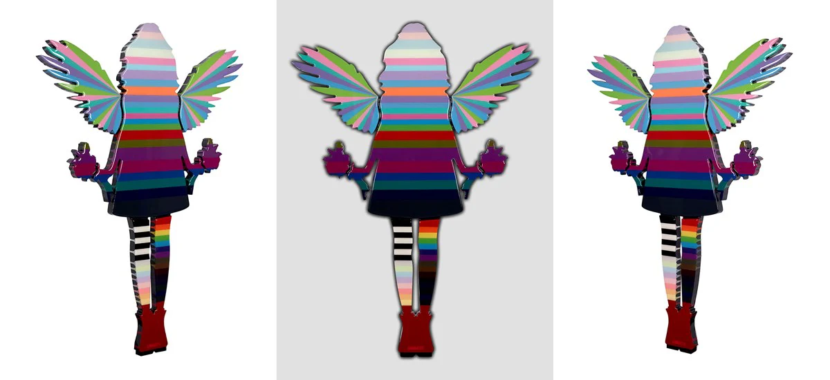 Angel Cake - Floral Striped