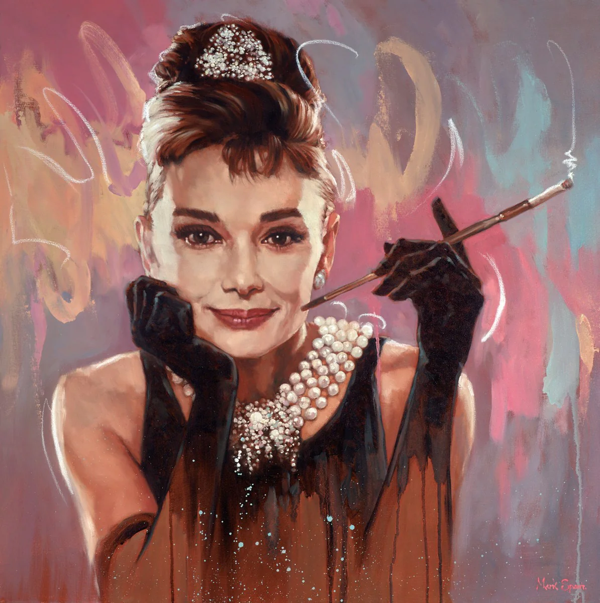 Audery Hepburn With Cigarette