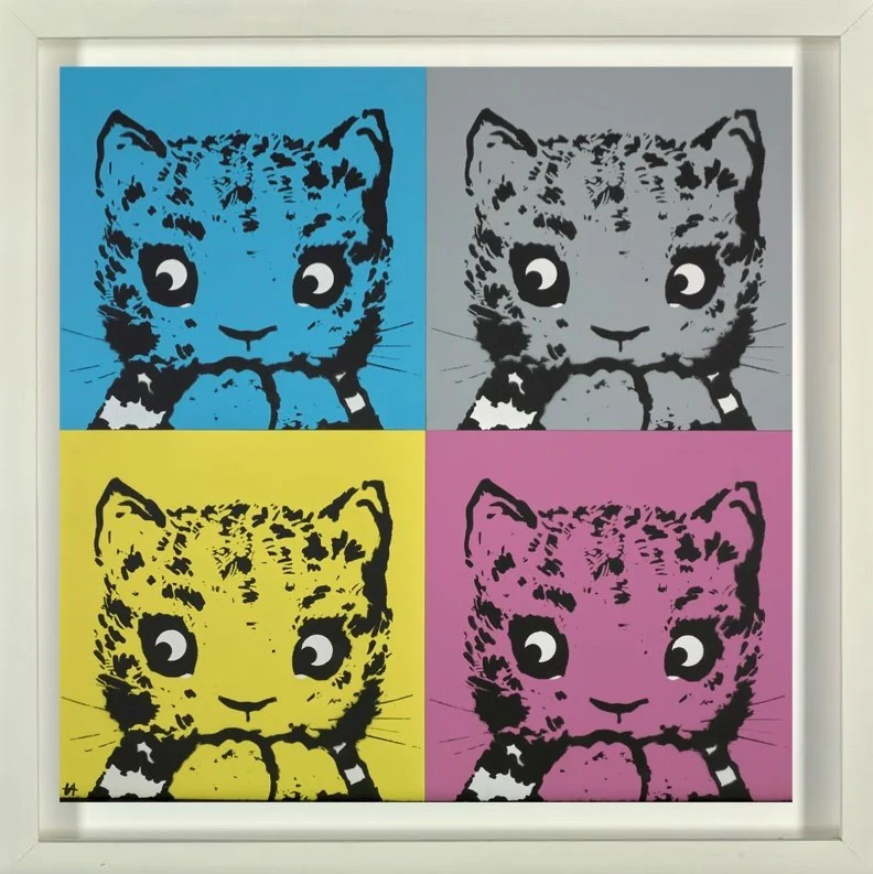 Blue / Grey / Yellow / Pink Cats