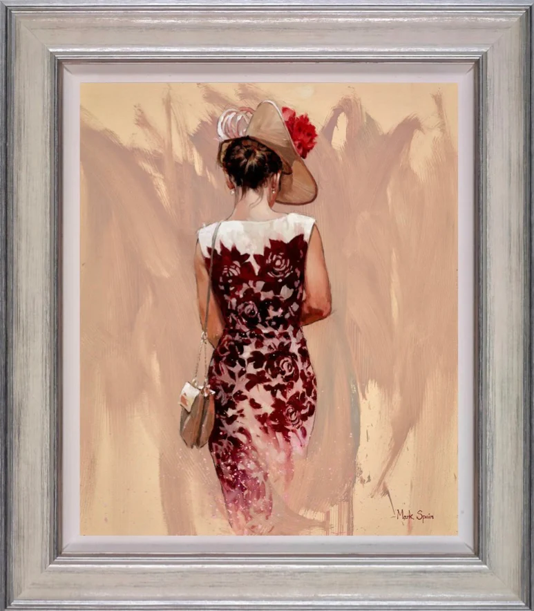 Burgandy  And White Dress Ascot Study