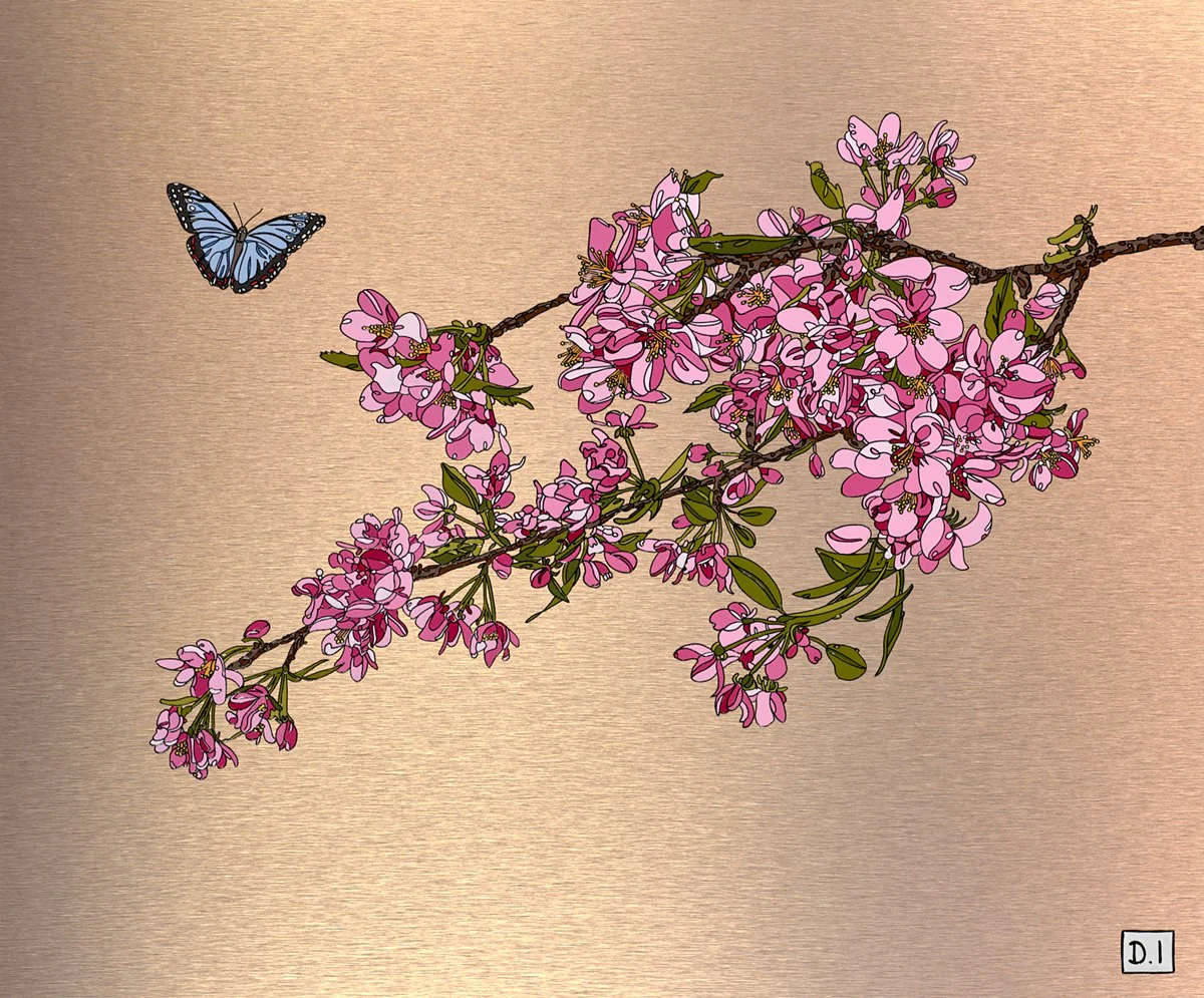 Cherry Blossom And Butterfly - Image 2