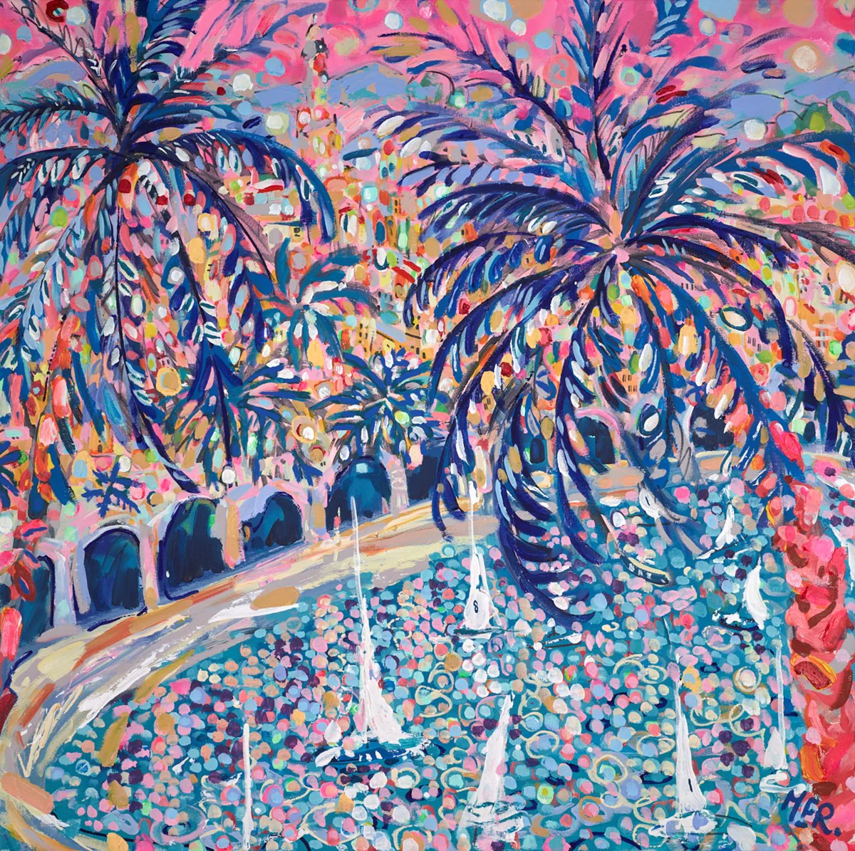 Circling The Harbour , Menton - Image 2