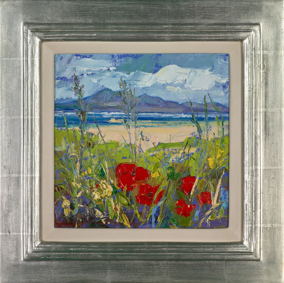 Distant Arran With Poppies
