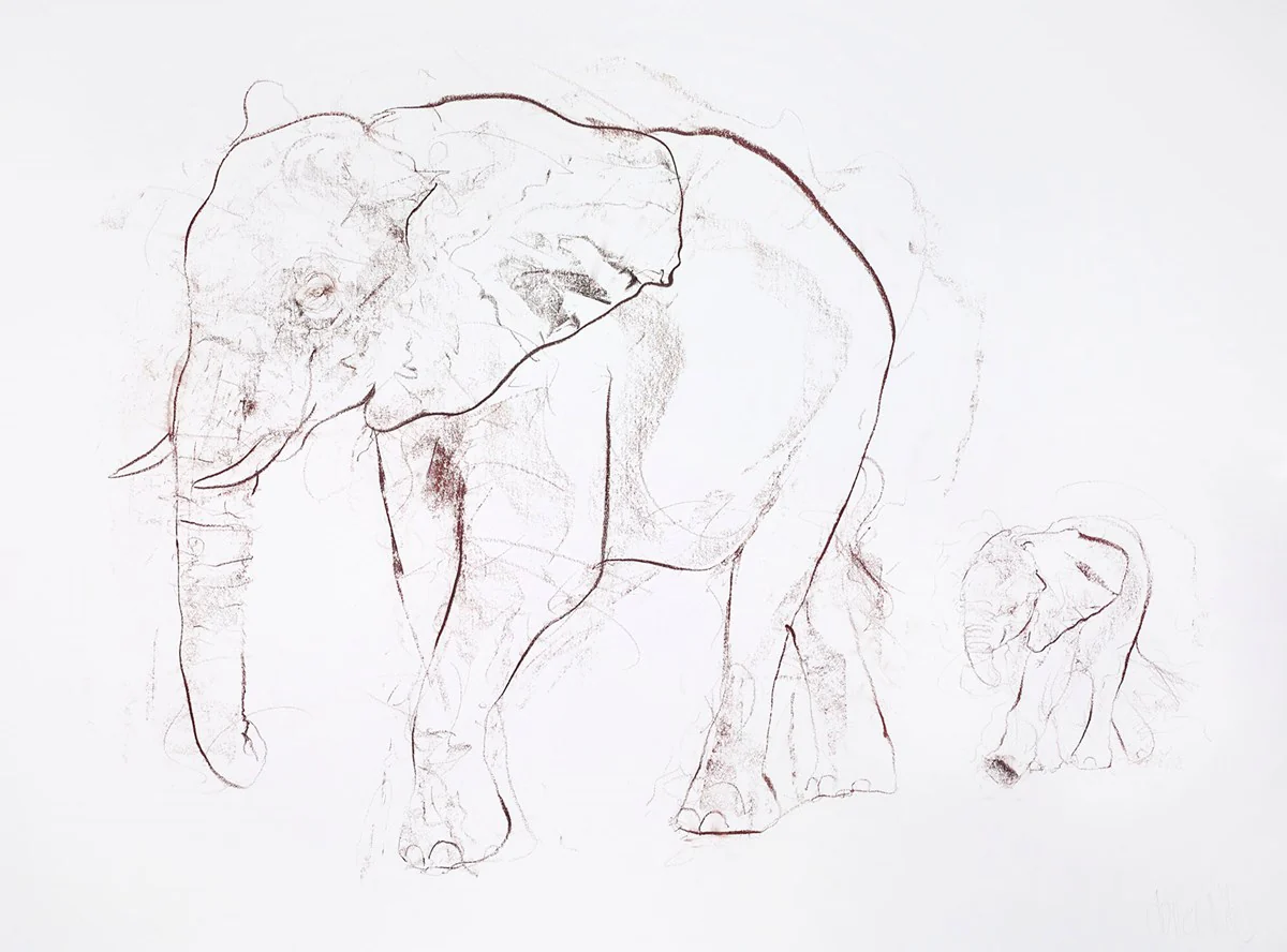 Elephant And Calf IV