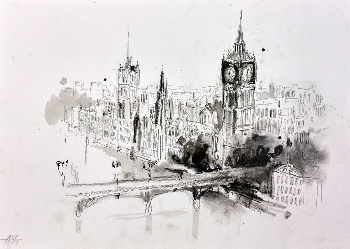 Elizabeth Tower ,London III (Sketch)