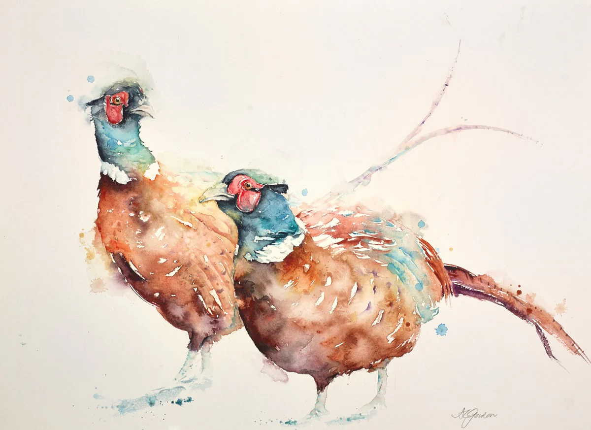 Evening Stroll- Male Pheasants - Image 2