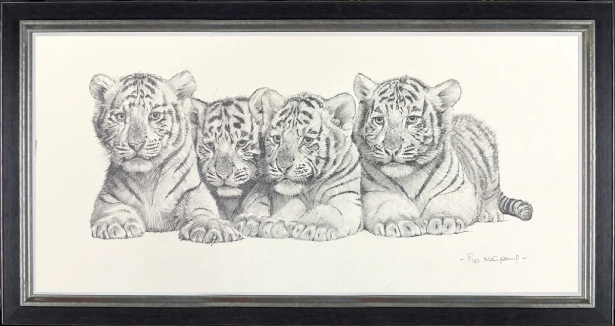 Four White Tiger Cubs