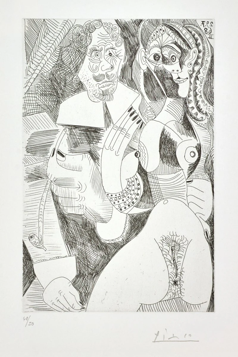 Homme Rembranesque À La Pipe Et Courtisane, From Séries 347