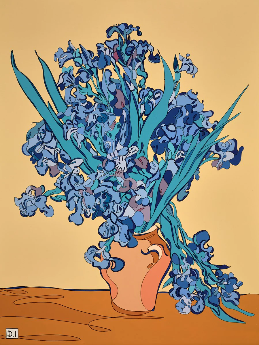 Irises On Yellow Background - Van Gogh - Image 2