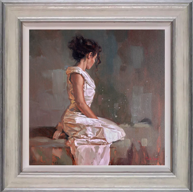 Kneeling White Dress