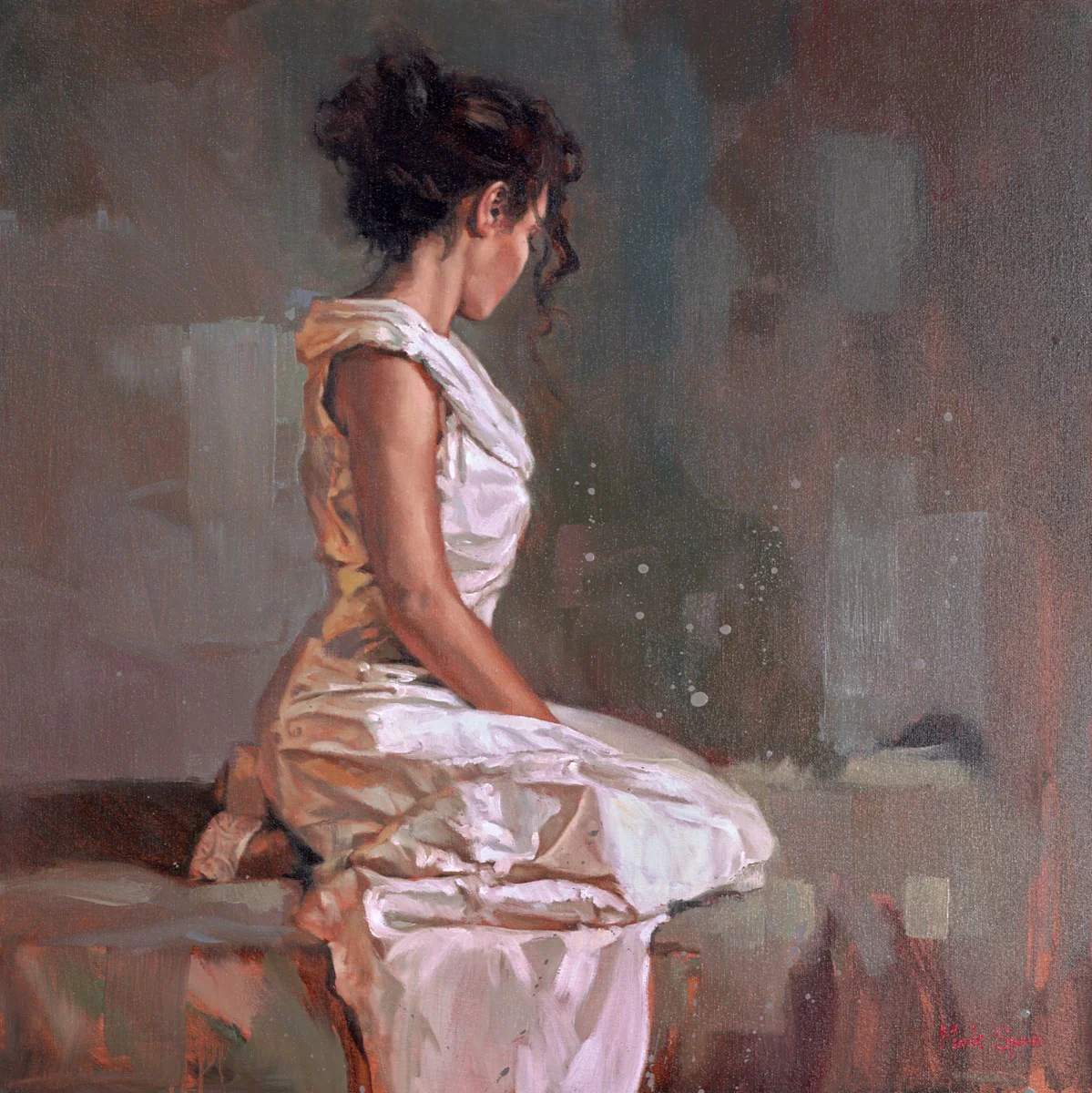 Kneeling White Dress - Image 2