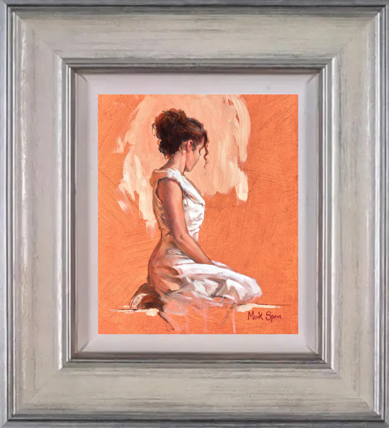 Kneeling White Dress Study