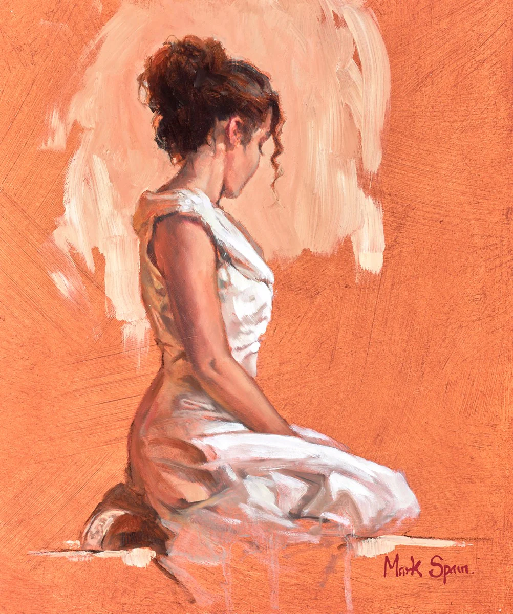 Kneeling White Dress Study - Image 2