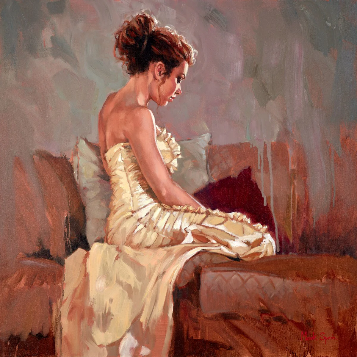 Kneeling Yellow Dress - Image 2