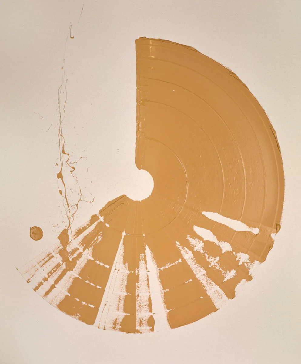 Large Brushstrokes Burnt Yellow - Image 2