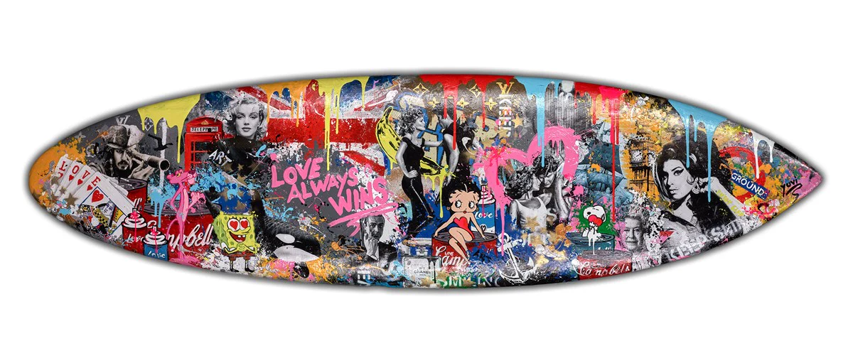 Love Always Wins - Surf Board