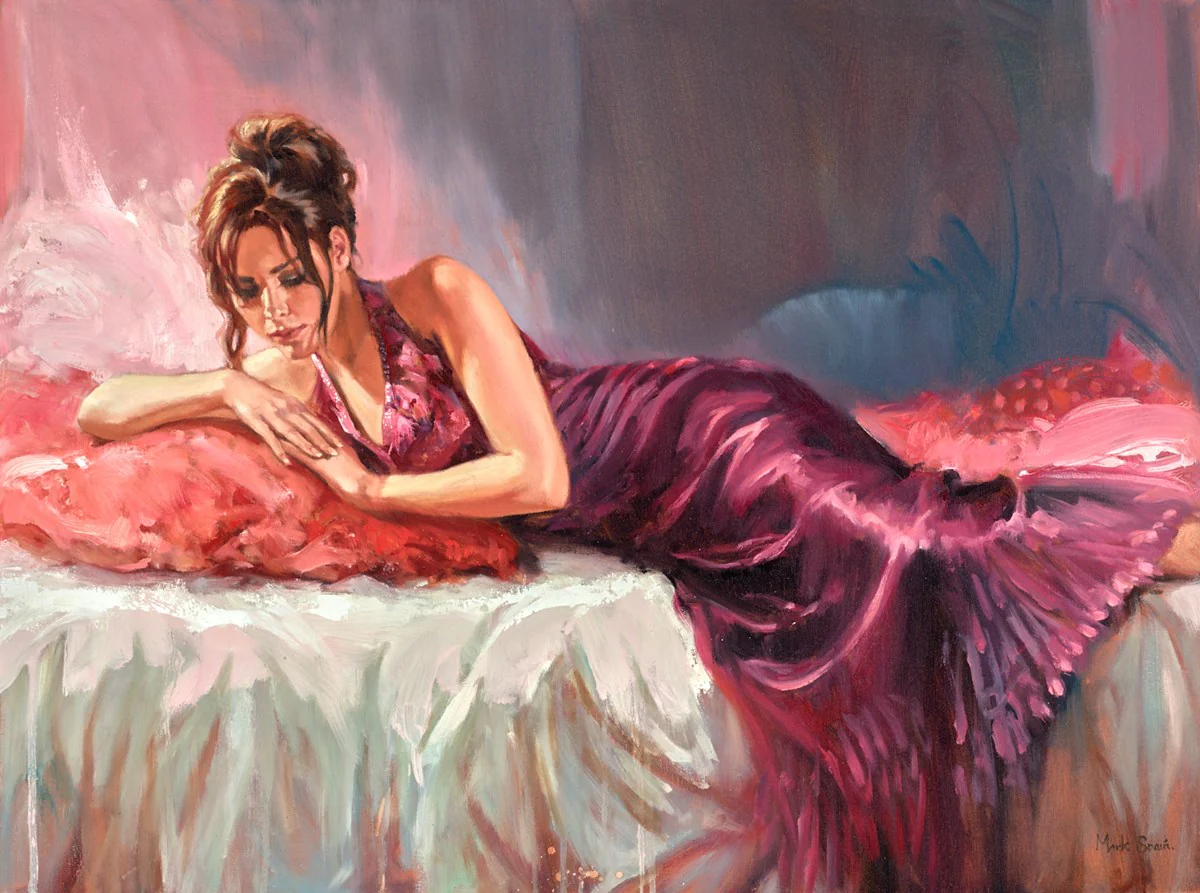 Lying In A Purple Dress