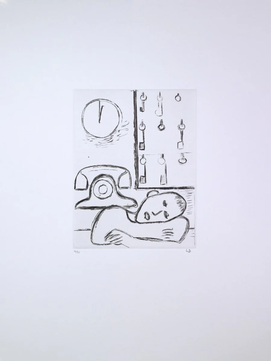 Man, Keys, Phone, Clock