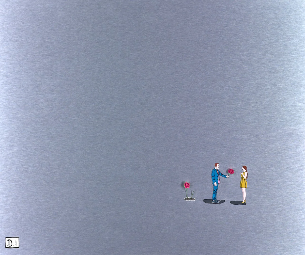 Man With Pink Rose (Mustard Dress) - Image 2