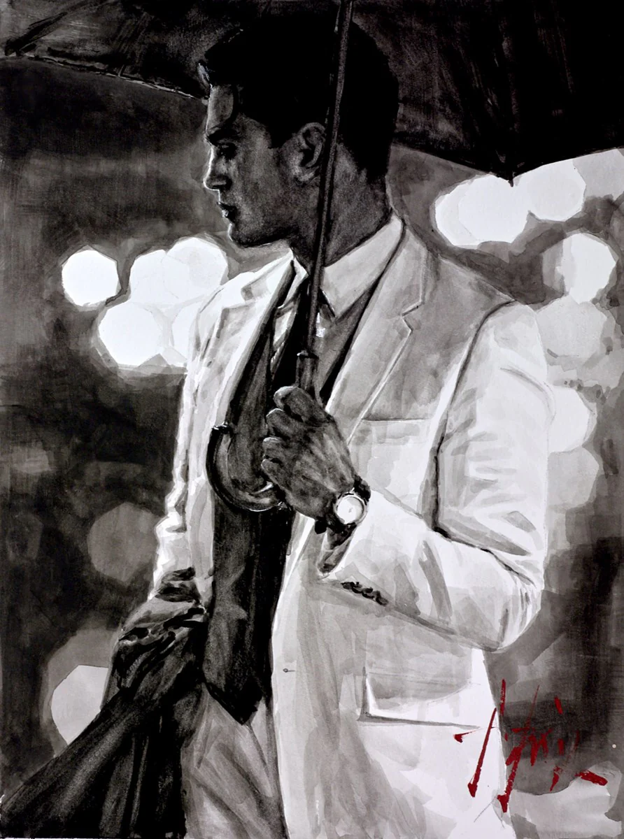 Man With Umbrella - Image 2