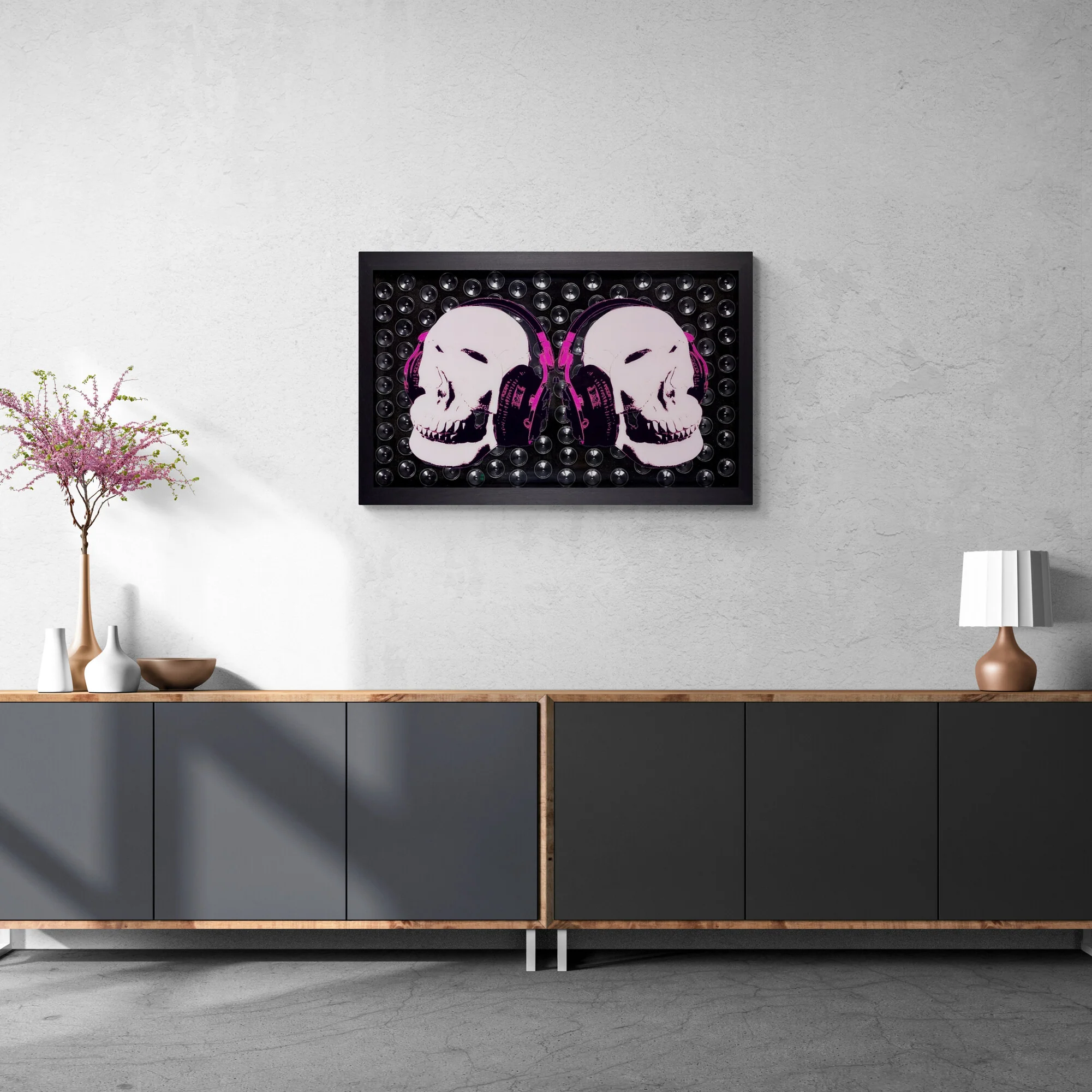 Music Lover-Double Skulls (White) - Image 2
