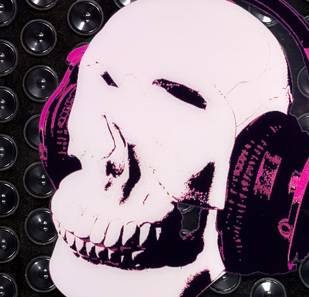Music Lover-Double Skulls (White) - Image 3