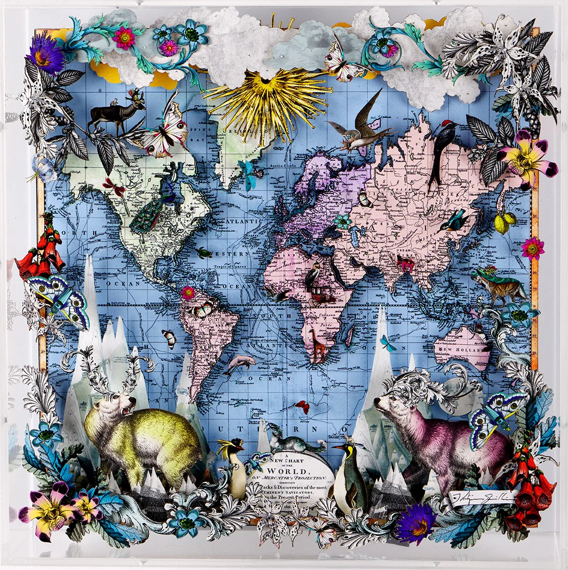 Navigators Floating Map - Polar Bear Discoveries Of The World