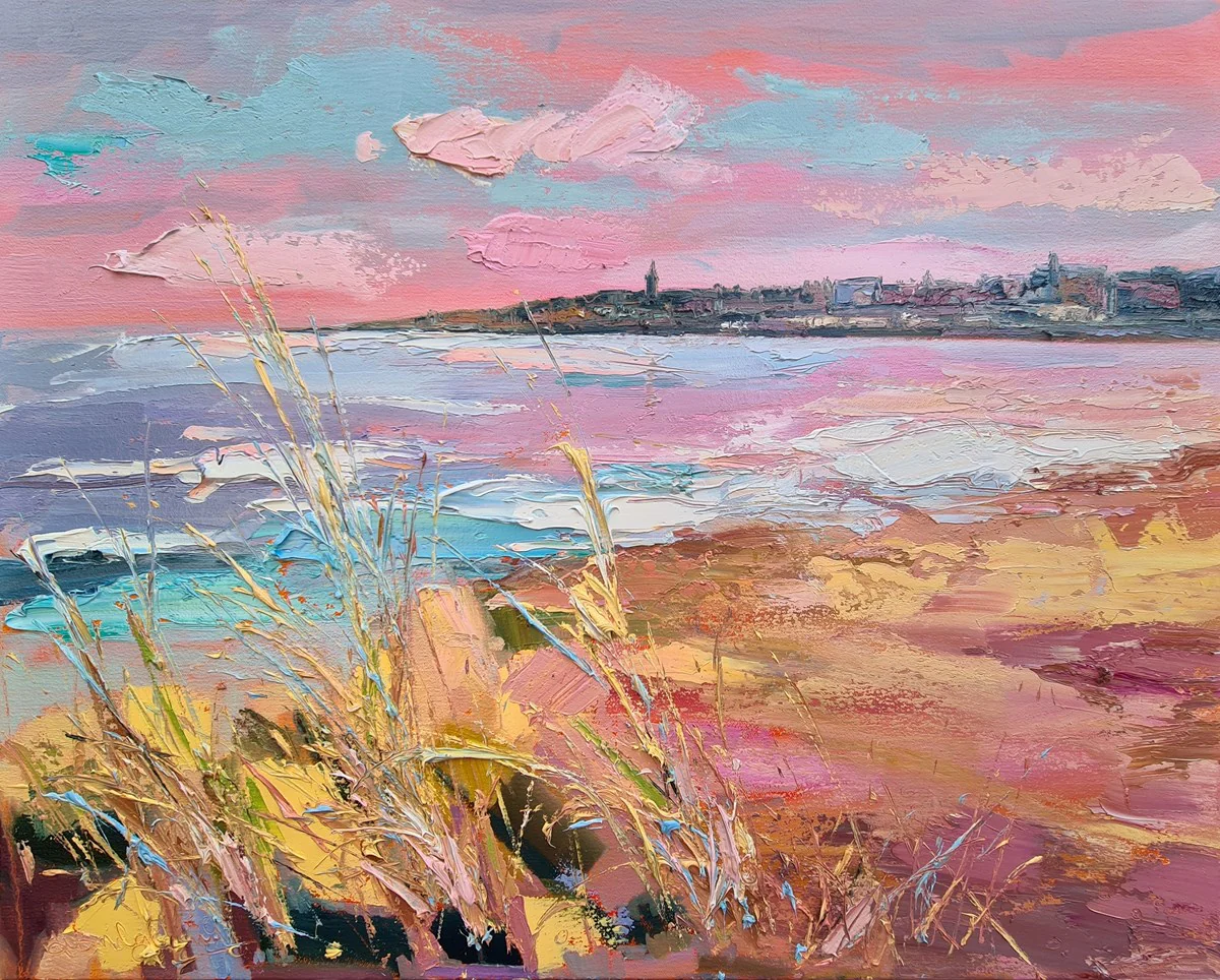 Pink Sky And Grasses, St Andrews - Image 2