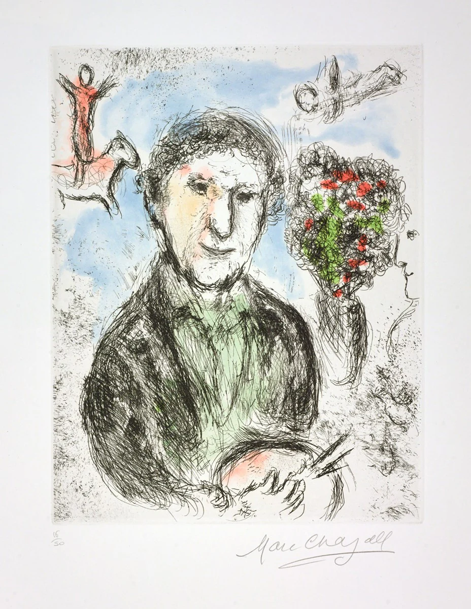 Portrait Au Bouquet