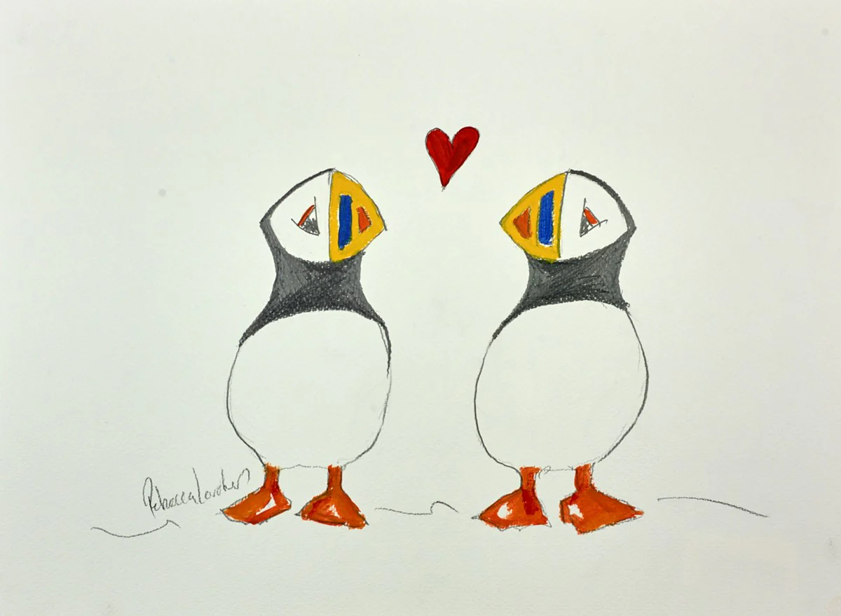 Puffin Love Sketch
