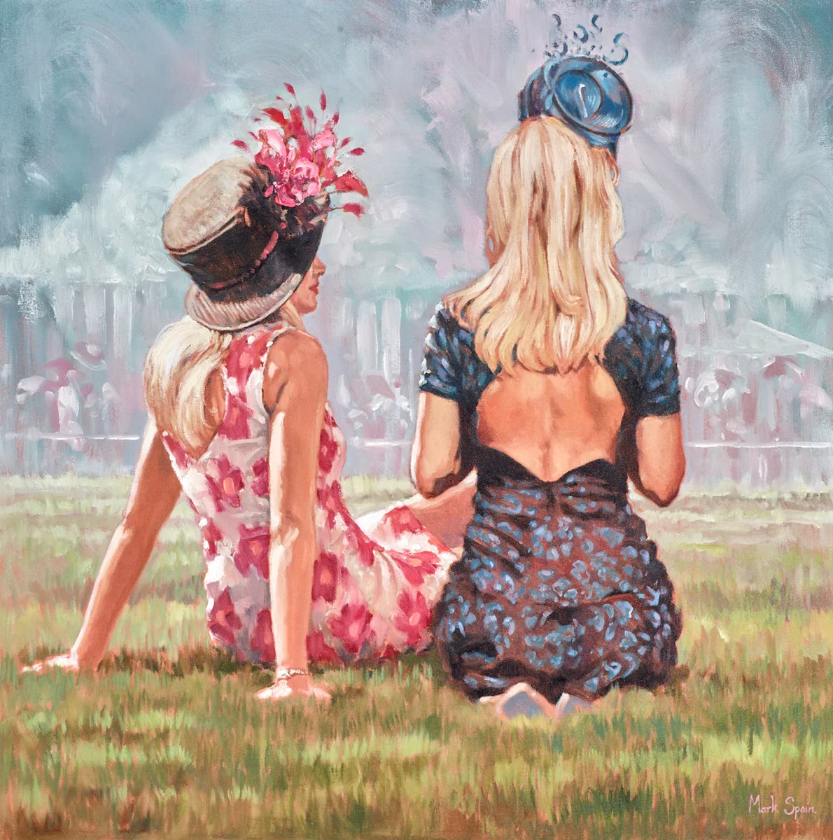 Red Flower And Dark Blue Dress - Image 2