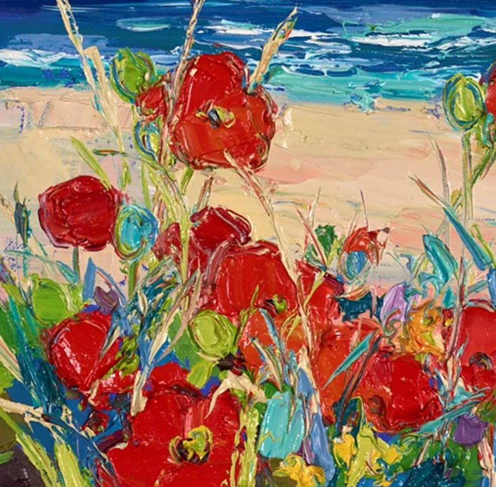 Sand And Sea With Poppies - Image 3