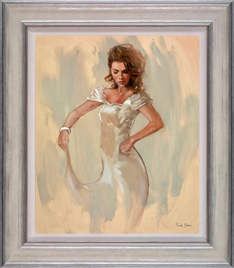 Satin Dress Study On Blue