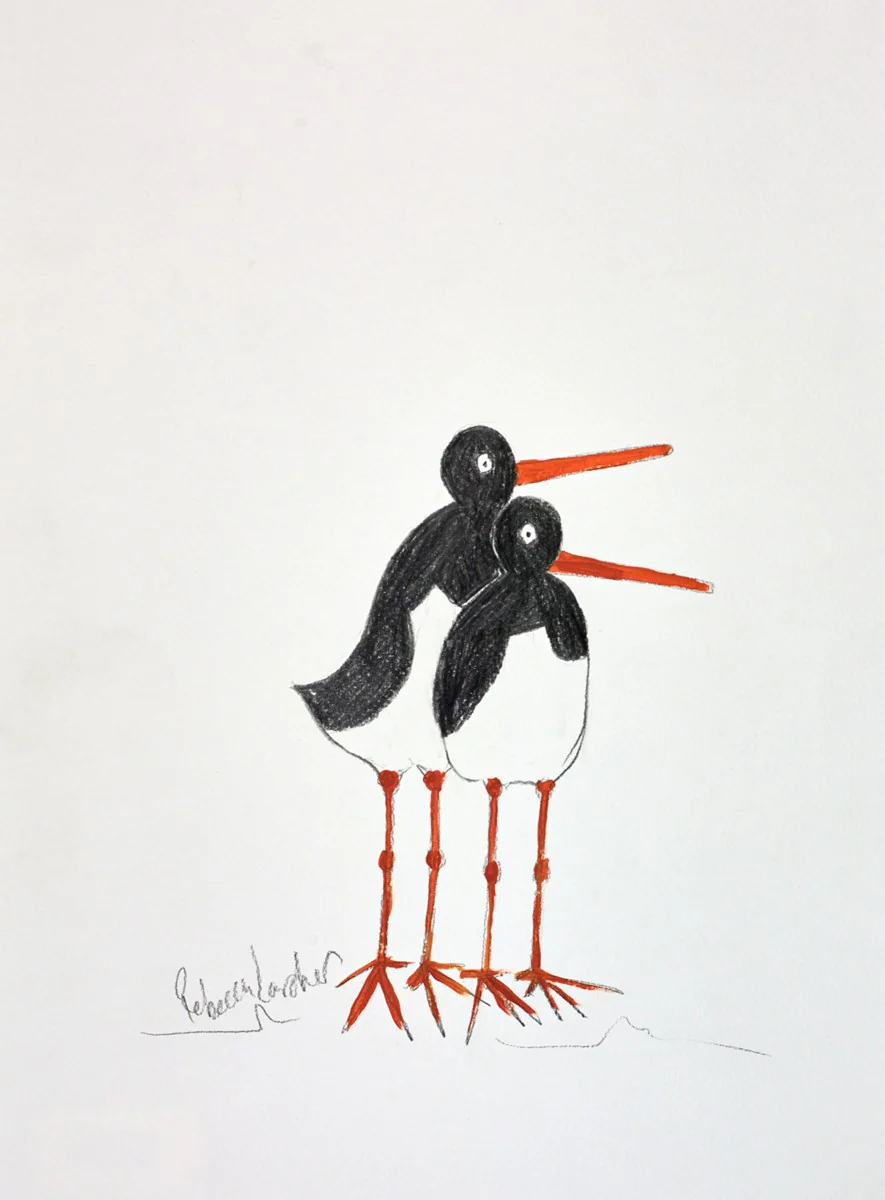 Sea Birds In Love Sketch II - Image 2
