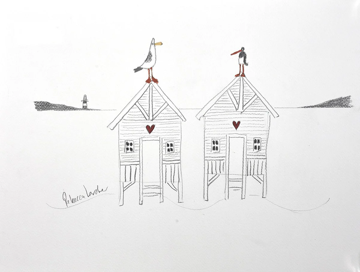 Seagull On A Beach Hut (Sketch)