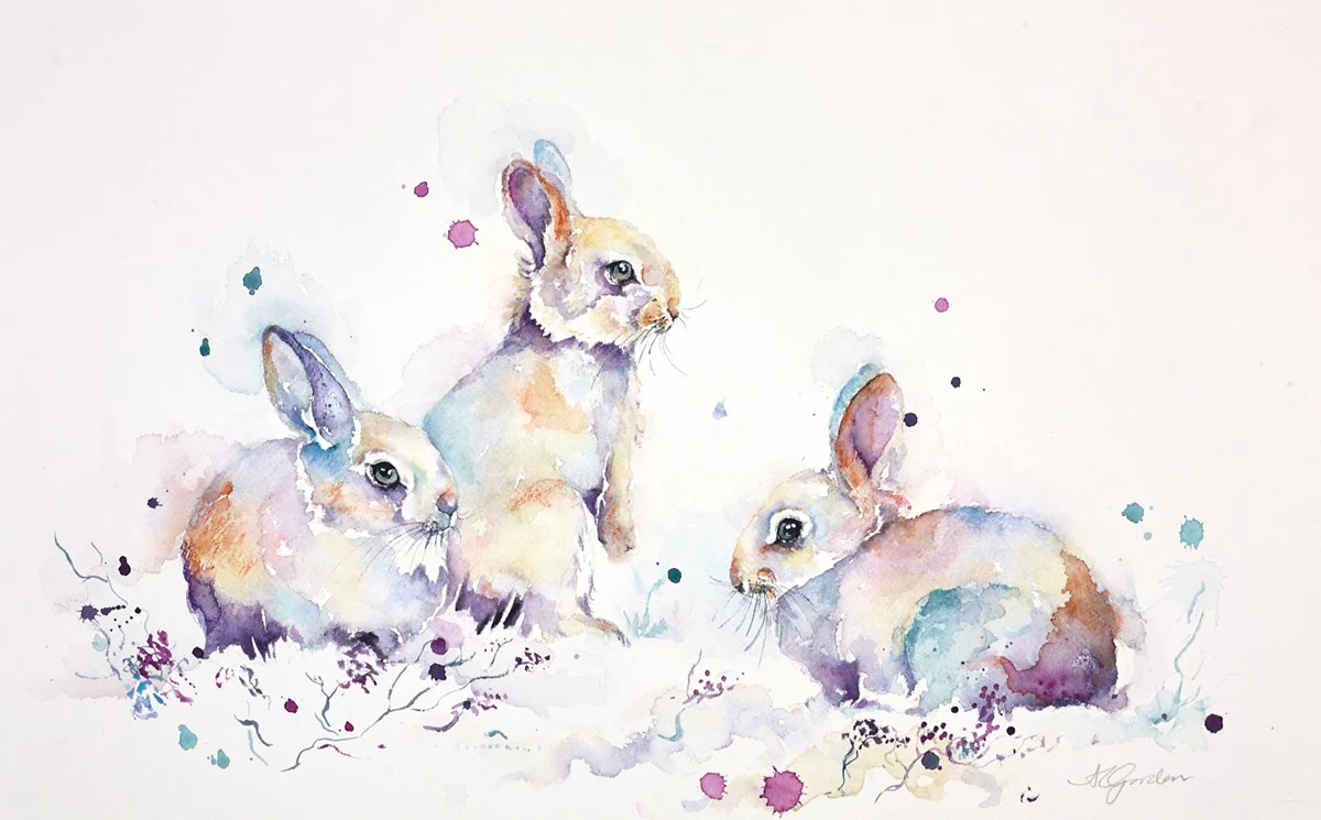 Spring Babies- 3 Rabbits