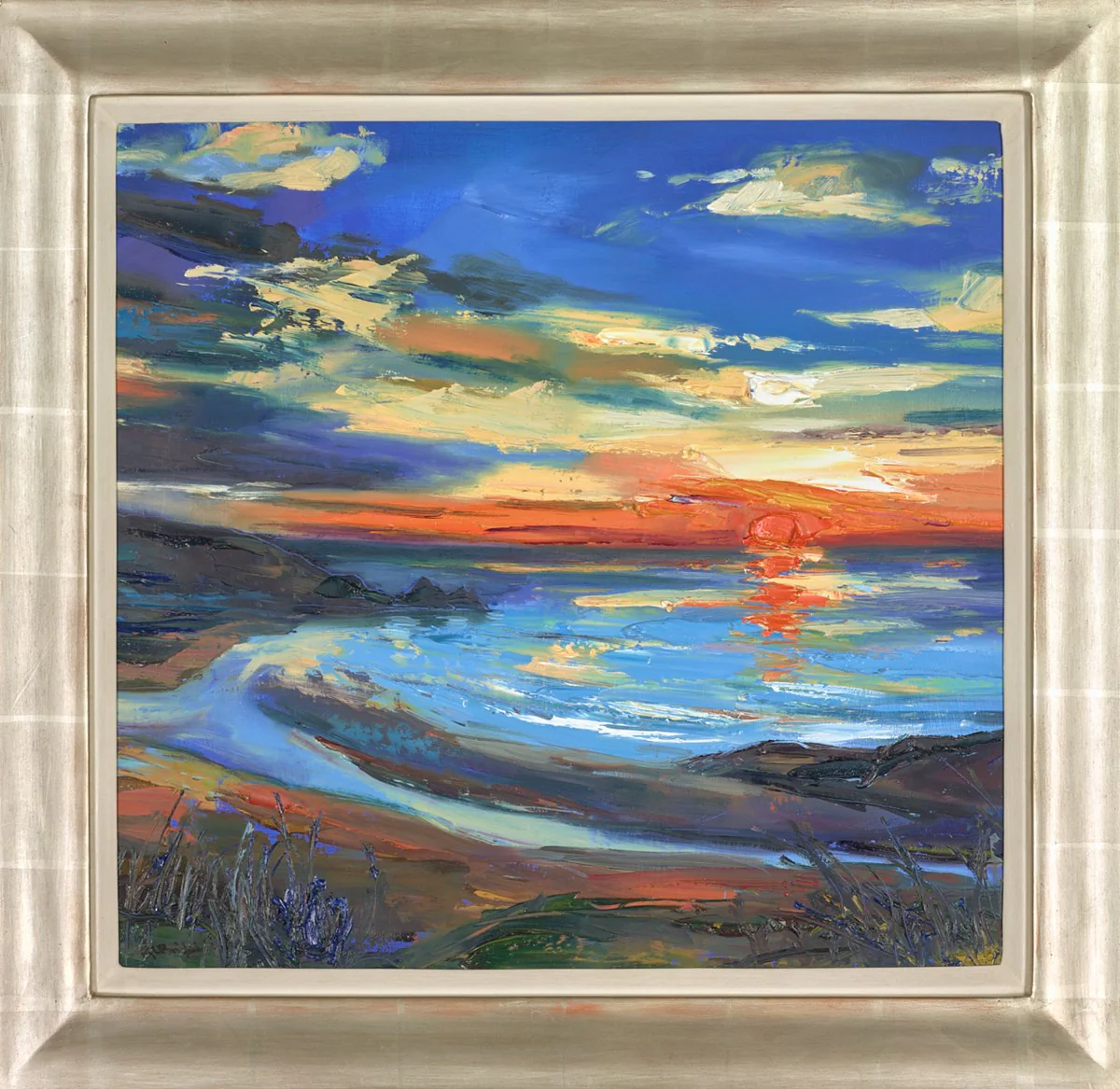 Three Cliffs Bay At Sunset, The Gower