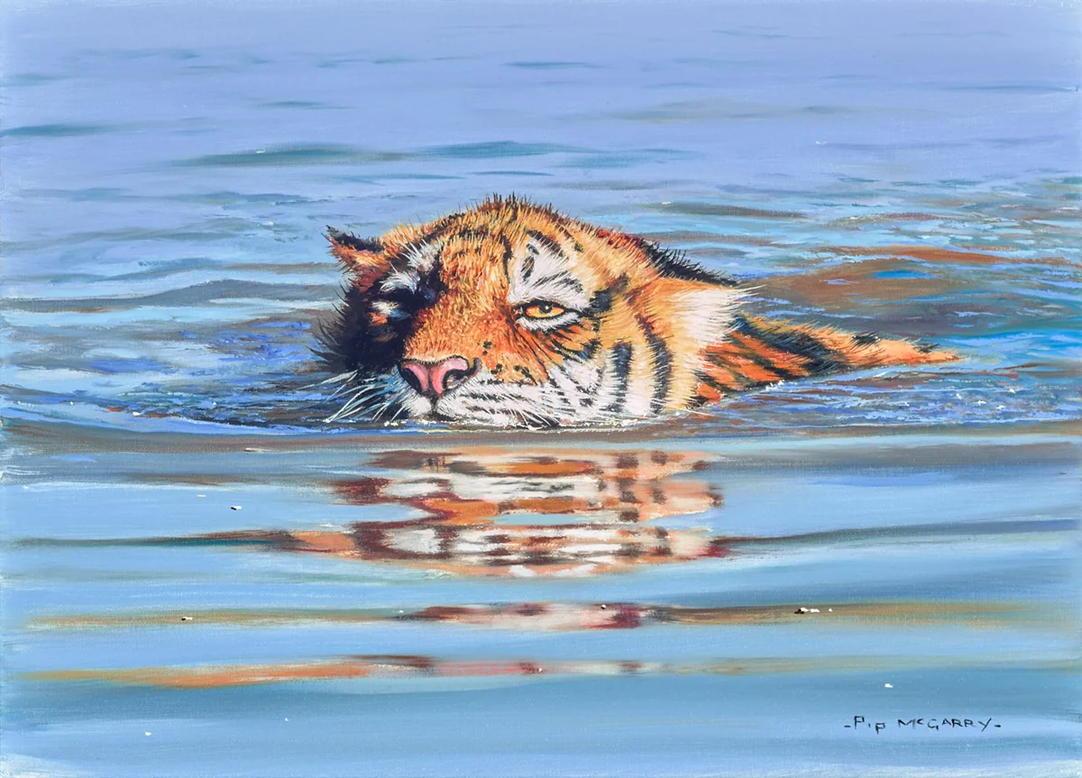 Tiger Cub In Water - Image 2