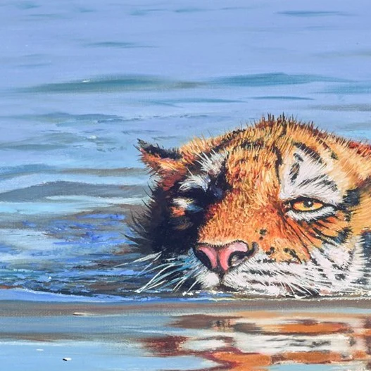 Tiger Cub In Water - Image 4