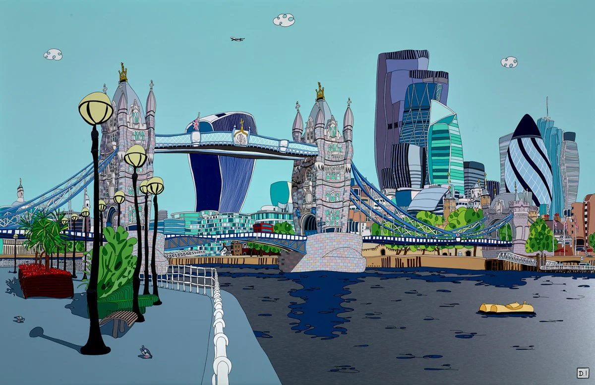 Tower Bridge And Skyscrapers