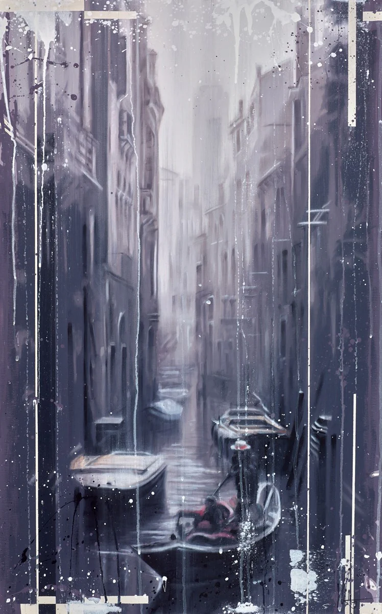 Venetian Canal On A Misty Morning - Image 2