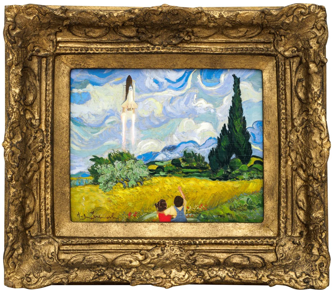 Wheat Field With Sky Rockets
