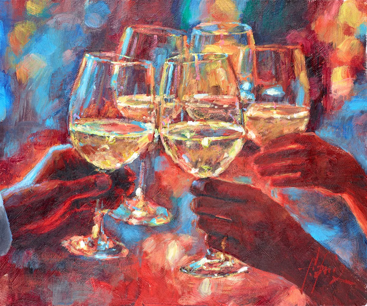 Wine And Blue Lights - Image 2