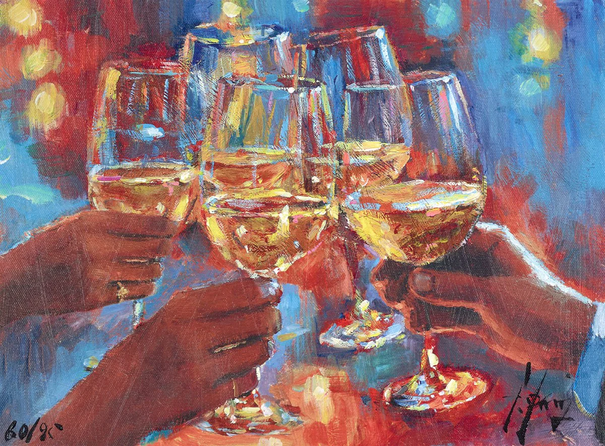 Wine And Blue Lights White - Image 6