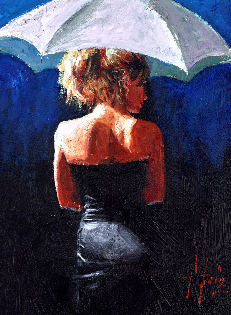 Woman With White Umbrella - Image 3