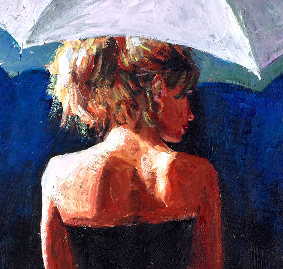 Woman With White Umbrella - Image 5